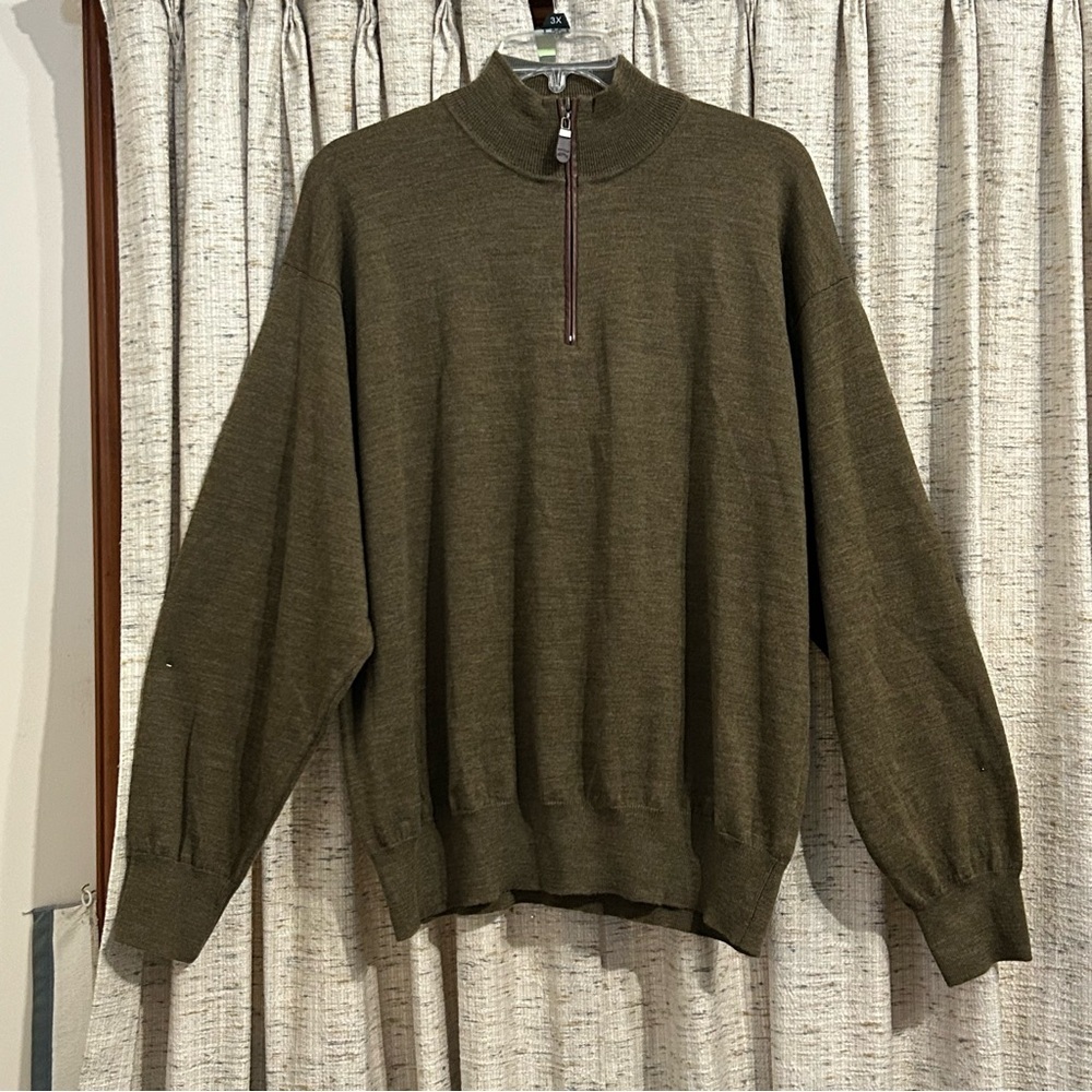 Orvis Wool Quarter Zip Sweater - XXL